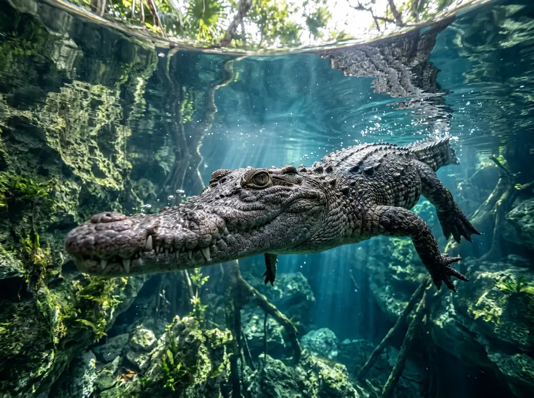 There Is a Crocodile in That Cenote, and Most Tourists Have No Idea
